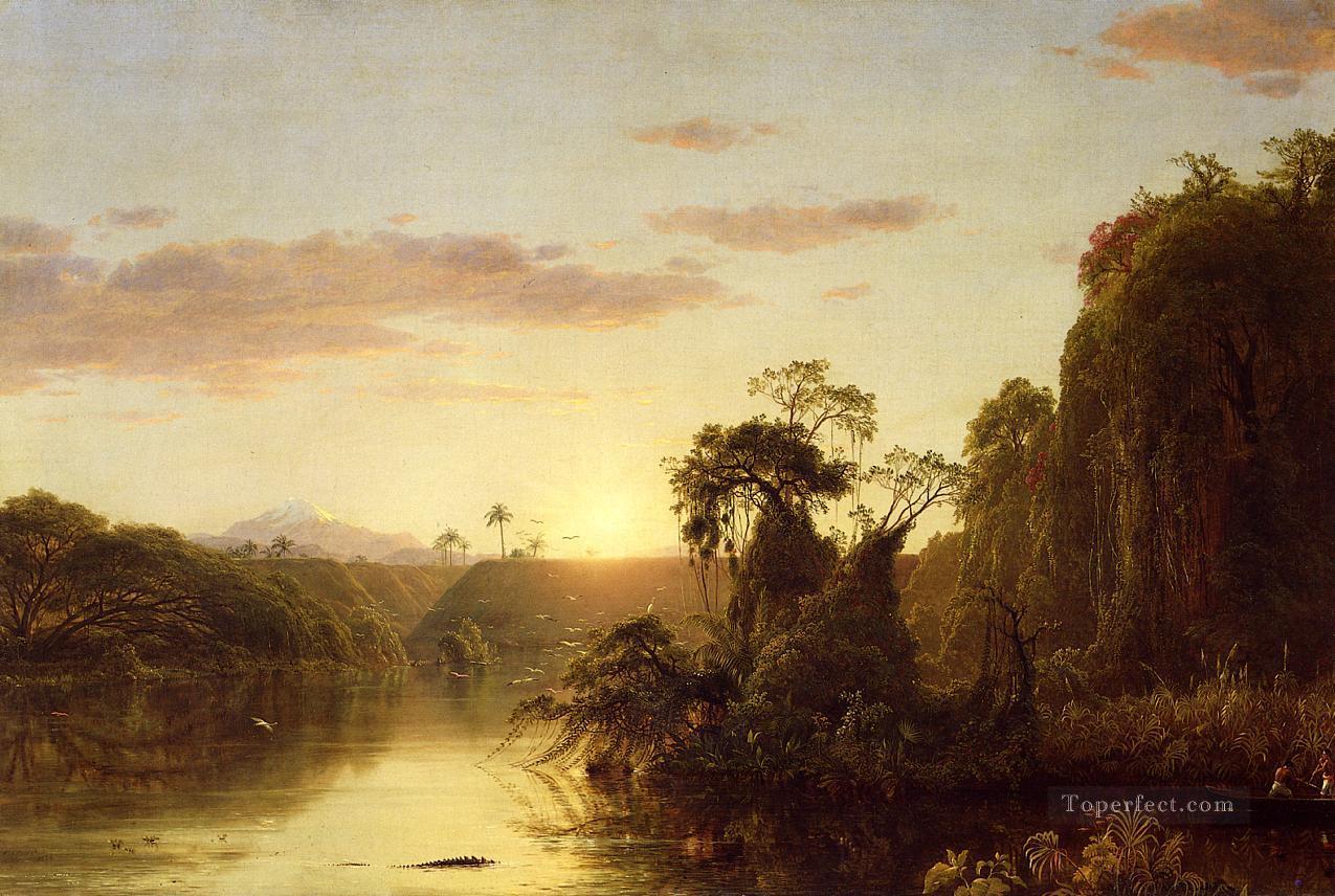 La Magdalena aka Scene on the Magdalena scenery Hudson River Frederic Edwin Church Landscapes Oil Paintings